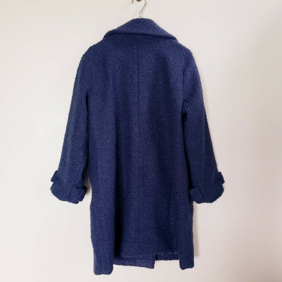 NWoT Women's ANTHONY RICHARDS Berber Blue Coat Jacket Button Front - Picture 5 of 7